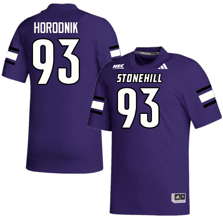 Stonehill Skyhawks #93 Aidan Horodnik College Football Jerseys,Uniforms Stitched-Purple